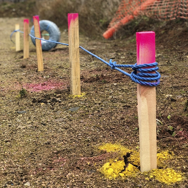 25 x Wooden Marking Out Stakes / Pegs