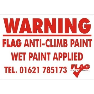 Flag Anti Climb Signage