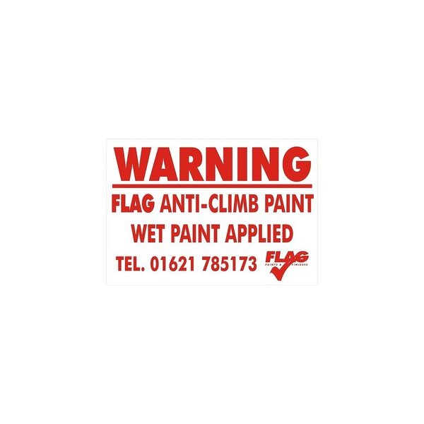 Flag Anti Climb Signage