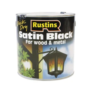 Rustins Quick Dry Satin Black Paint