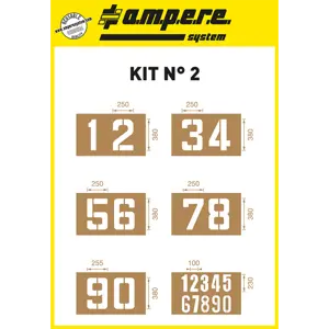 Ampere Number Marking Stencil Kit (6 Piece)