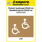 Ampere Disabled Parking Bay Stencil Kit - 25 x 30 cm (12 Piece)