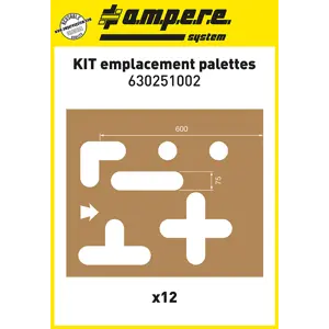 Ampere Pallet Bay Floor Marking Stencil Kit (12 Piece)