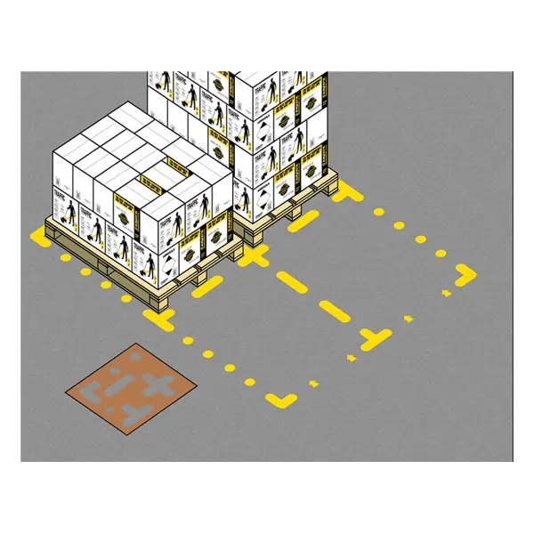 Ampere Pallet Bay Floor Marking Stencil Kit (12 Piece)