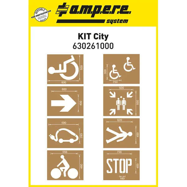 Ampere City Marking Stencil Kit (8 Piece)