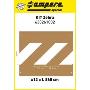 Ampere Hazardous Area Floor Marking Stencils (12 Piece)