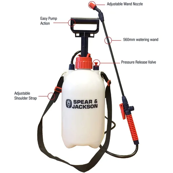 Spear & Jackson 5LTR Pump Action Pressure Sprayer